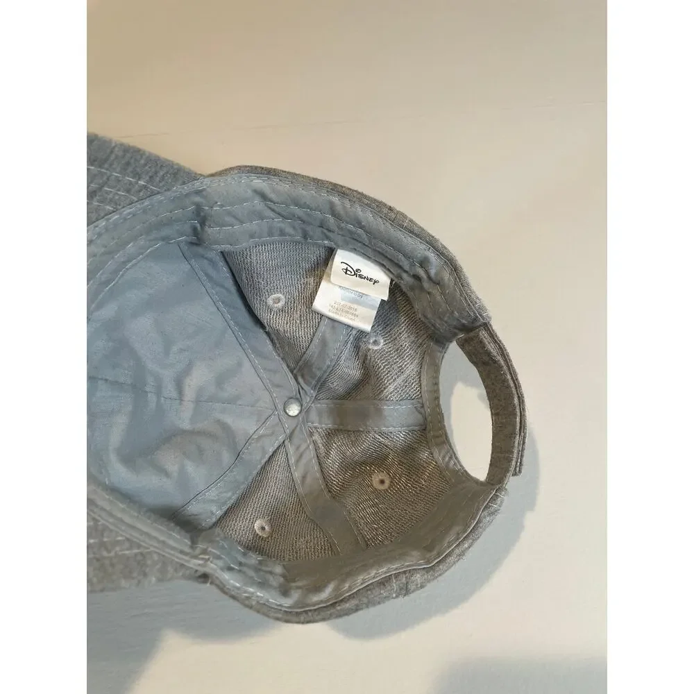 Disney Youth Gray Mickey Mouse Embroidered Cotton Baseball Hat XS